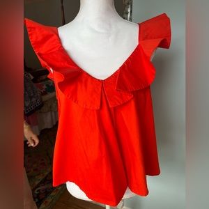 Zara Bright Orange Blouse size M/L